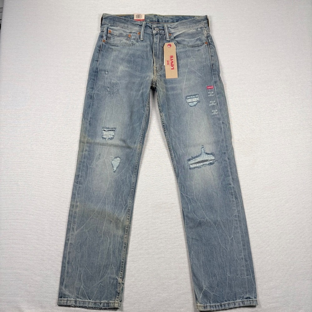Levi's 514 Straight Jeans Mens 31x30 Blue Cotton Denim NEW